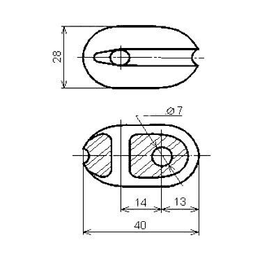 Изолятор такелажный орешковый ИТО-3 (БАРС 601, ИАО-2)
